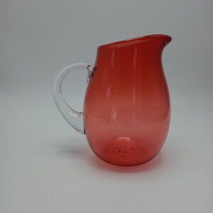 Cranberry Glass Creamer Jug Ornament Ornamental Collectable Vintage Wedding Gift